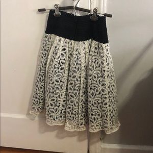 Black and white skirt